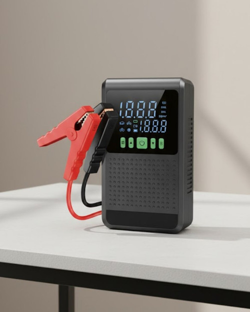 12.000 mAh Şarjlı Araç Akü Takviye ve Işıklı Hava Kompresörü - RFIOVS8989-5886