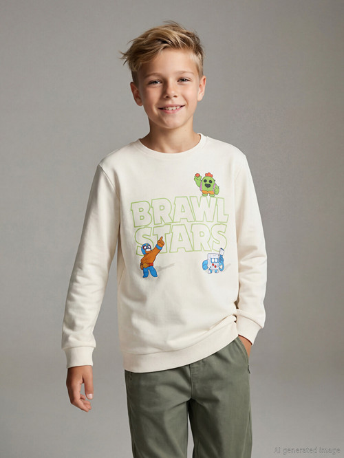Kids Bej Sweatshirt