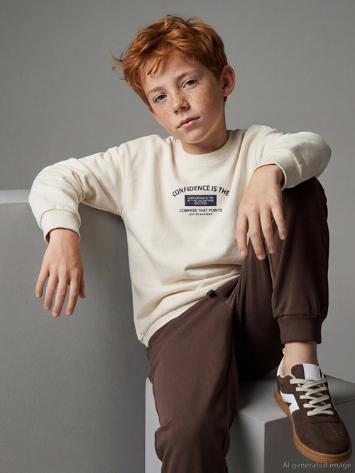 Kids Bej Sweatshirt