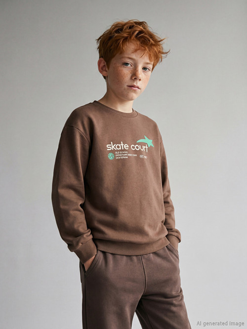 Kids Kahverengi Sweatshirt