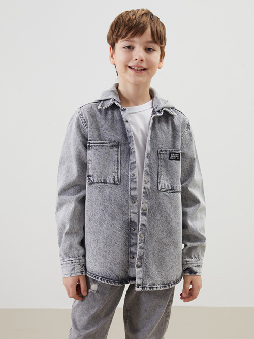 Kids Antrasit Gömlek