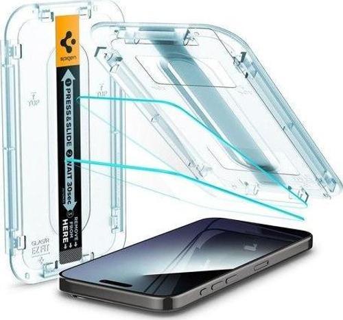 Apple iPhone 15 Pro Cam Ekran Koruyucu Kolay Kurulum Glas.tR EZ Fit Slim HD (2 Adet) - AGL068