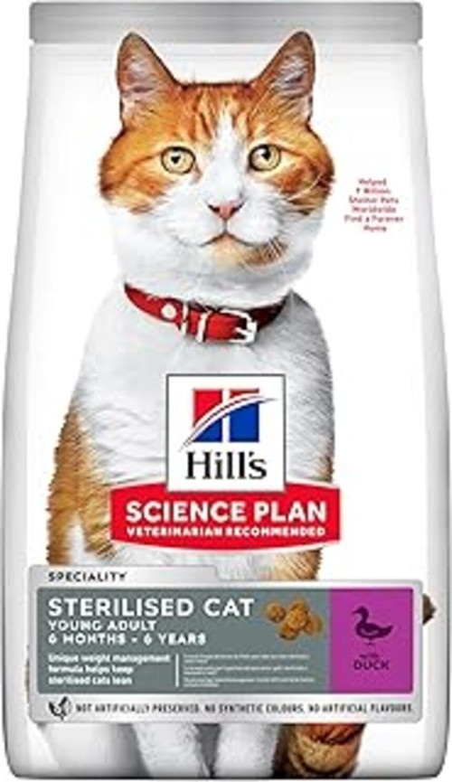 Hills Kısırlaştırılmış Ördekli Yetişkin Kedi Maması 1,5 Kg