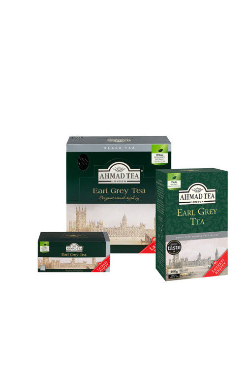 Ahmad Tea Earl Grey Avantaj Paket 3’lü (25’li + 100’lü Poşet Çay & 400 gr Dökme Çay)