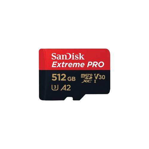 Extreme Pro 512GB 200/140MB/S Microsdxc Uhs-I A2 V30 Adaptörlü Hafıza Kartı SDSQXCD-512G-GN6MA