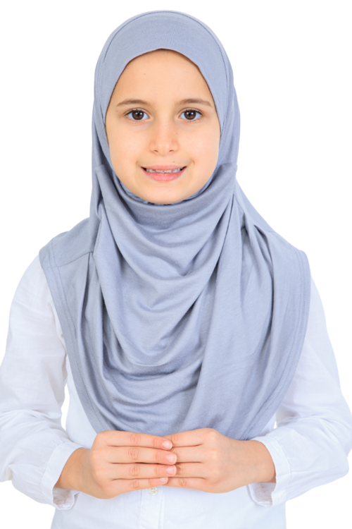 Kız Çocuk Hazır Başörtüsü Pratik Penye Şal Tesettür Giyim