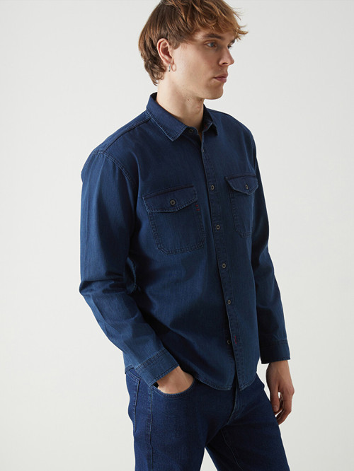 Jeans İndigo Gömlek