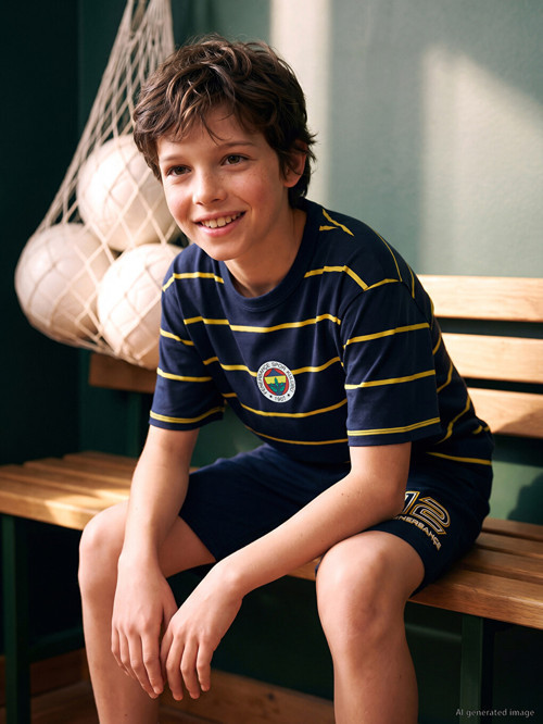 Kids Lacivert Tişört