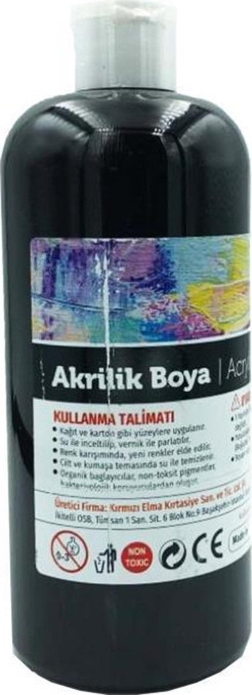 Parmak Boya 500 gr Siyah RP 500-16