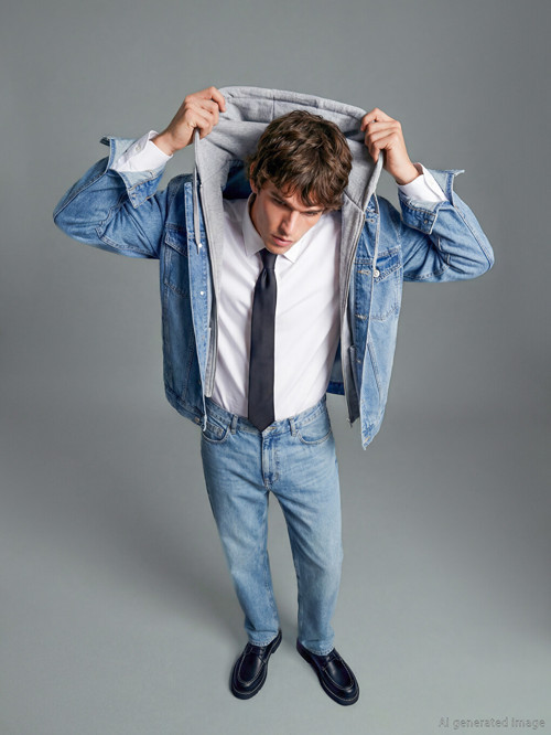 Jeans İndigo Ceket