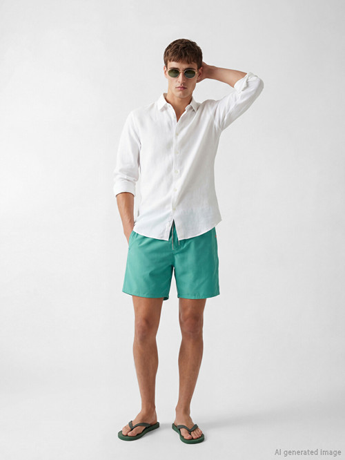 SWIMWEAR Turkuaz Deniz Şortu