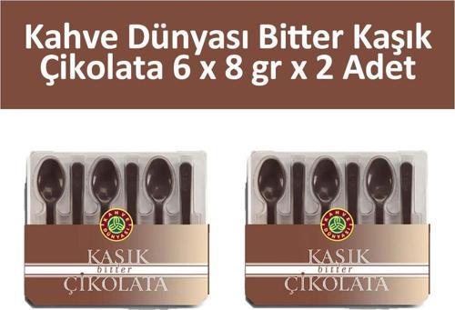 Bitter Kaşık Çikolata 6 x 8 gr x 2 Adet