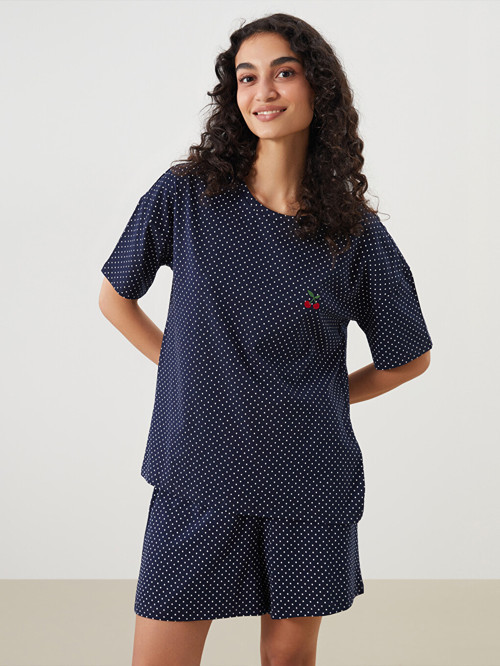 Young Lacivert Pijama Takımı