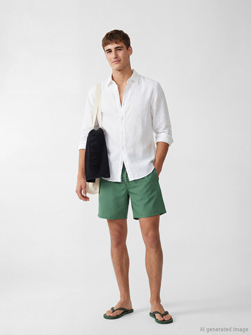 SWIMWEAR Yeşil Deniz Şortu