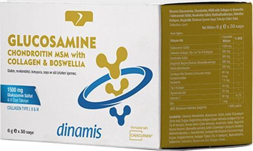 Dinamis Glucosamine Chondroitin Msm With Collagen & Boswellia 6 Gr X 30 Şase