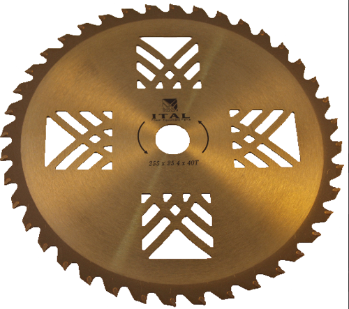 Elmaslı Tırpan Daire Testere 40TX25.4X255mm Profesyonel Gold