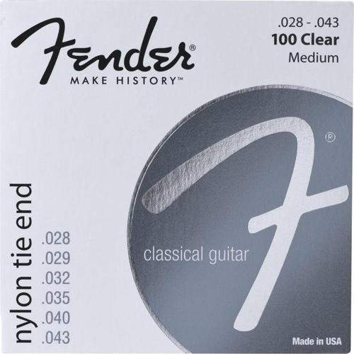 100 Clear/Silver Tie End .028-.043 Klasik Gitar Teli
