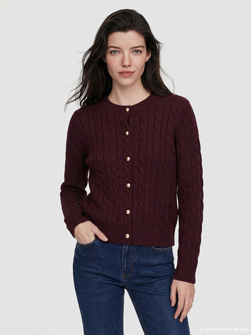 Comfort Bordo Hırka