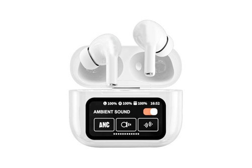 MF-A9 OLED Dokunmatik Ekranlı Bluetooth Kulaklık ANC ENC Destekli Kablosuz Kulak İçi TWS Kulaklık
