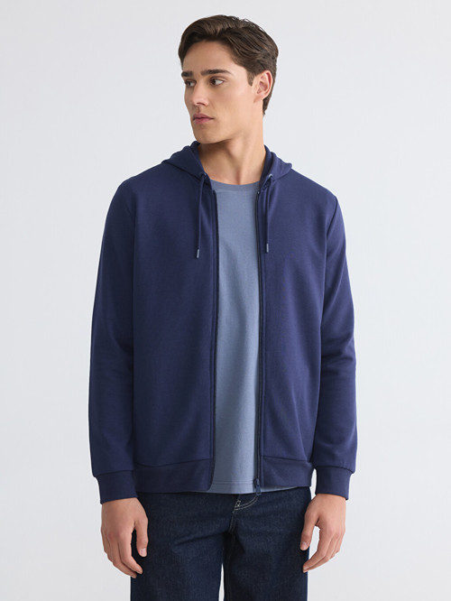 Basic Lacivert Hırka