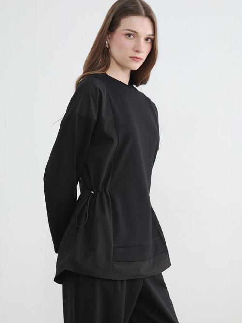 Modest Siyah Sweatshirt
