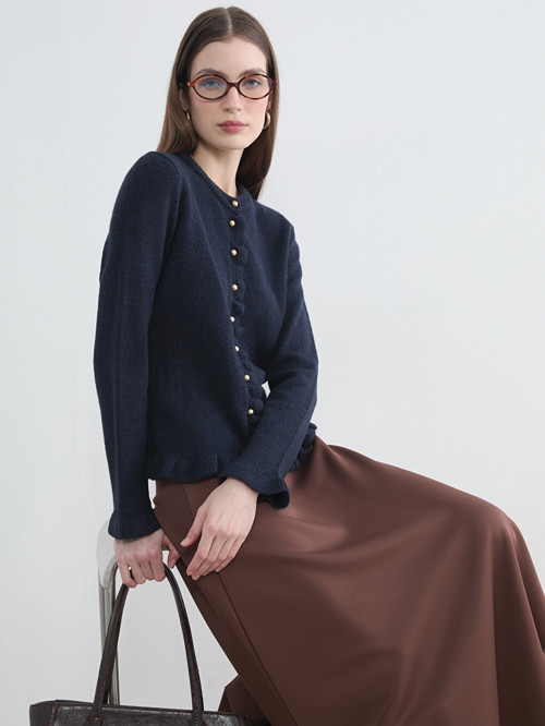 Modest Lacivert Hırka