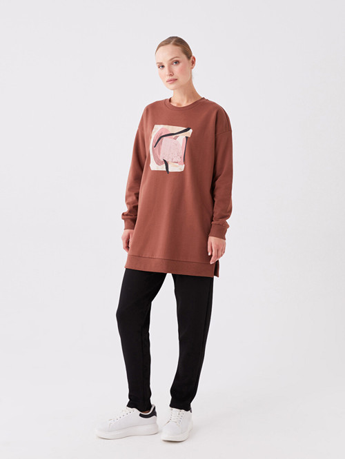 Basic Kahverengi Sweatshirt