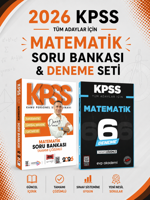 Yargı 2026 KPSS Matematik Soru Bankası & KPSS Matematik 6 Deneme EVP Akademi Seti