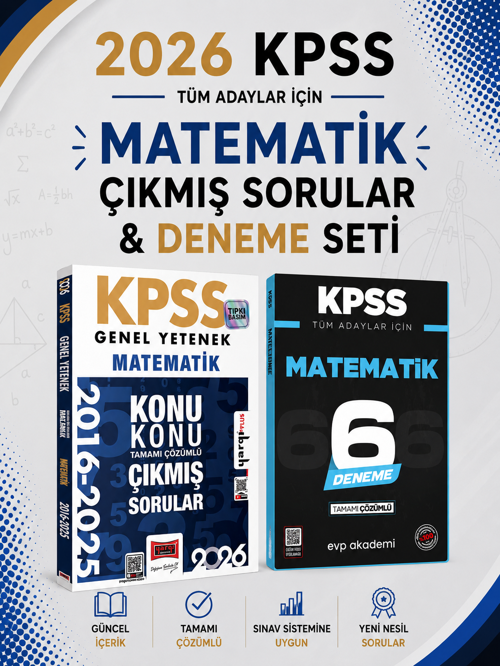 Yargı 2026 KPSS Matematik Çıkmış Sorular & KPSS Matematik 6 Deneme EVP Akademi