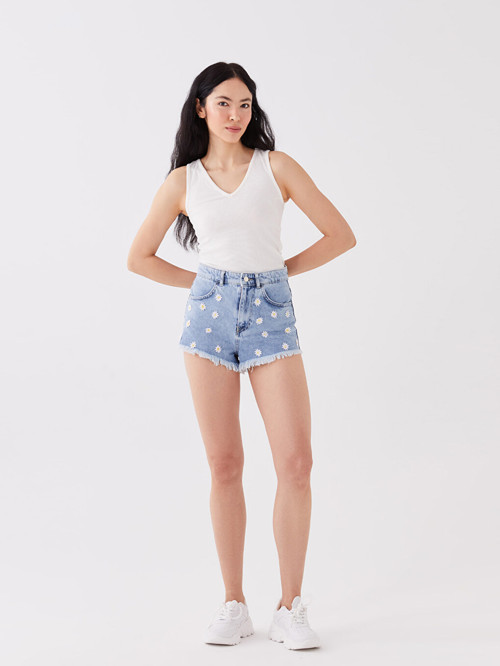 Jeans İndigo Şort