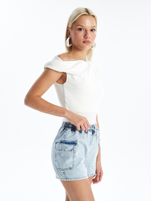 Jeans İndigo Şort