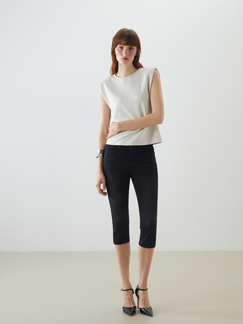 Jeans Siyah Şort