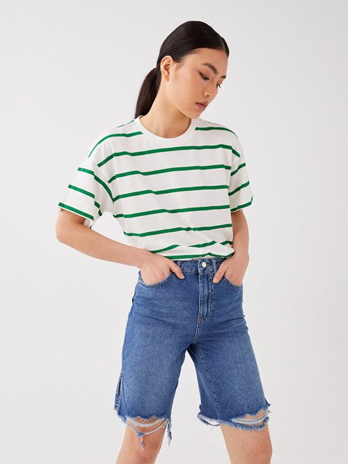 Jeans İndigo Şort