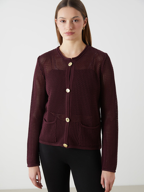 Classic Bordo Hırka