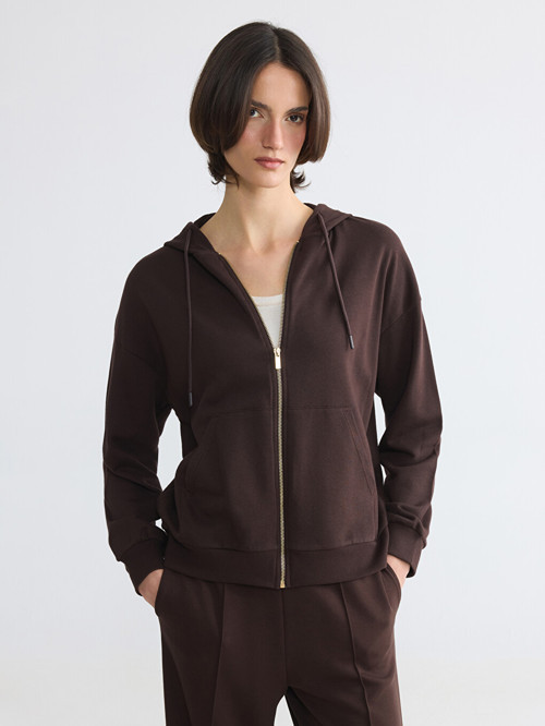 Basic Kahverengi Sweatshirt