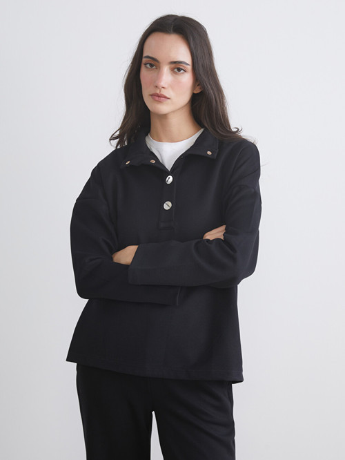 Vision Siyah Sweatshirt