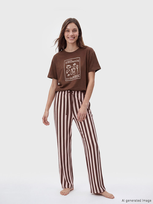 DREAM Kahverengi Pijama Takımı