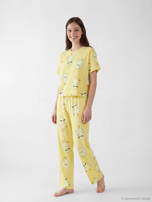 Young Sarı Pijama Takımı
