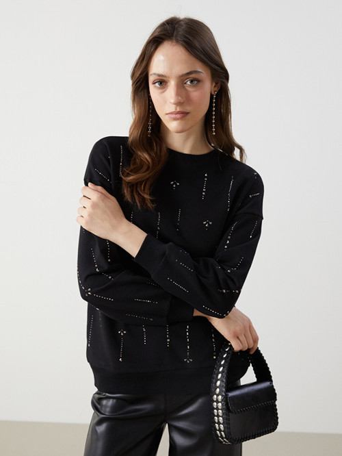 Modest Siyah Sweatshirt