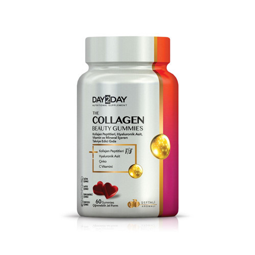 DAY2DAY Collagen Gummies Çiğnenebilir, Jel Form