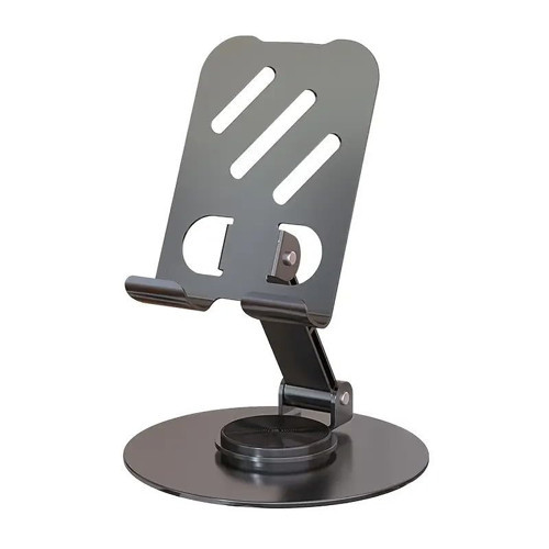 Yüksek Kaliteli Metal Stand Katlanabilir Ayarlanabilir 360 Derece Dönebilen Tablet Standı Telefon Tutucu Masa üstü Gri Stant