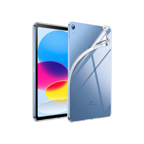 ile uyumlu 11 inç iPad (A16) / iPad 10.9 inç/iPad 10. 10.9 Kılıf Şeffaf Silikon Arka Kapak