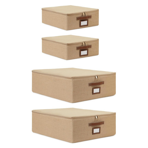 4'lü Jüt Destekli Hurç Set 2 Adet 31 x 38 x 12 + 45 x 55 x 18 cm