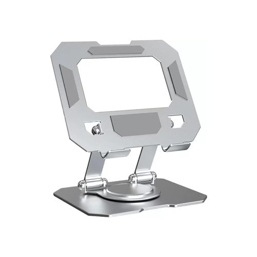 Tablet Standı 360 Derece Dönebilen Tablet Stand Katlanabilir Metal Tablet Tutucu Standı Tablet Telefon Tutucu Stant Tablet Tutucu Metal (Metalik Gri)