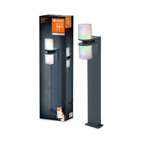 + WI-FI UPDOWN FLARE 80 cm - Kısılabilir Ayaklı Lamba Koyu Gri Dış Mekan için Dayanıklı Alüminyumdan, RGB Renk Kontrolü, 14 W, 3000 Kelvin Sıcak , 1000 Lümen, IP44
