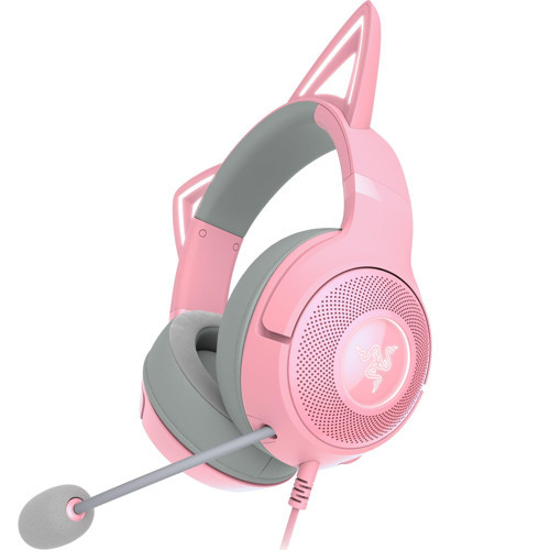 Kitty Ears Kraken - Kulak Üstü Kulaklık Aksesuarı - Kuvars Pembe