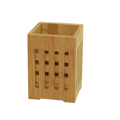 Bambu Mutfak Organizeri, Kare 10×10 cm, Pencereli Düzenleyici Kutusu