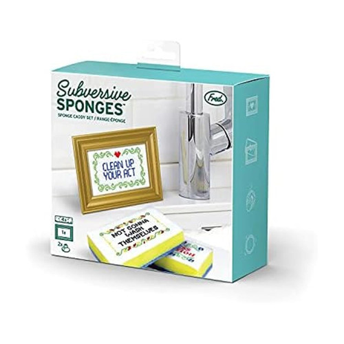 Genuine Yıkıcı Süngerler, 4 Benzersiz İşlemeli, Muticolor İçerir