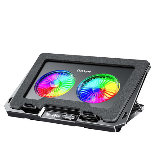 GT102 Laptop Soğutucu, 2200rpm, Rgb Işıklı, Display, Soğutucu Stand