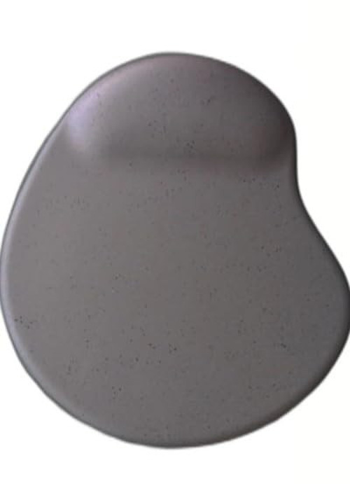 Oval Bilek Destekli Desen Tip Kaymaz Taban Optik Bilgisayar Mouse Pad Maus Pad 17,5x21,5cm (Füme)